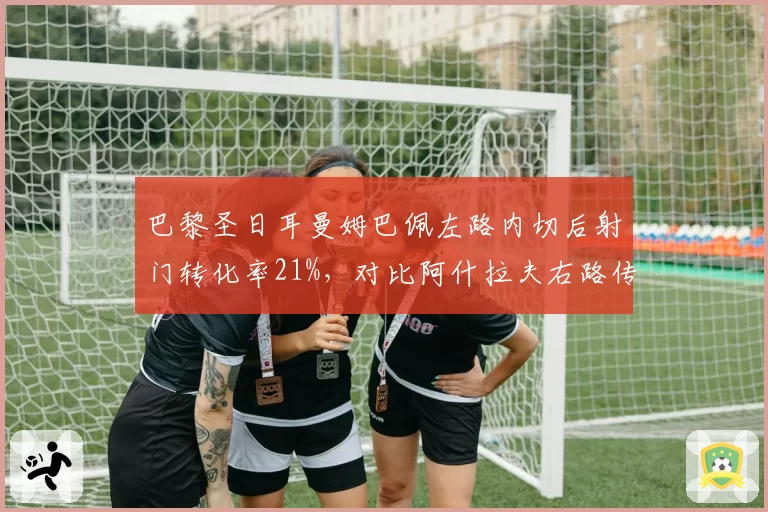 巴黎圣日耳曼姆巴佩左路内切后射门转化率21%，对比阿什拉夫右路传中仅为8%